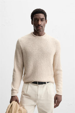 RUSTIC TEXTURED KNIT SWEATER - Zara фото 5