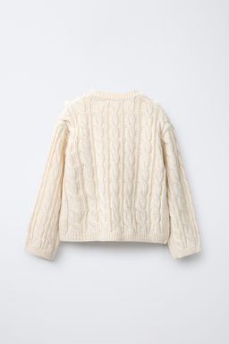 CABLE-KNIT TULLE SWEATER - Zara фото 2