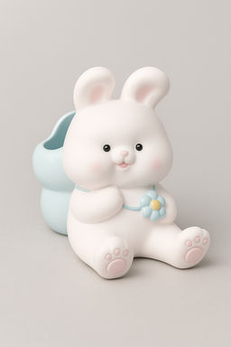 Подставка для канцелярских принадлежностей Flower bunny, white