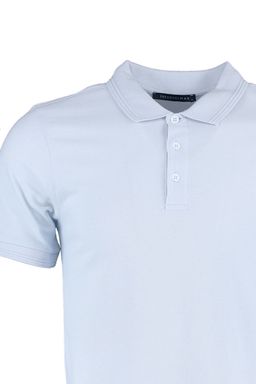 Beyaz Slim/Dar Kesim Yakas? Cizgili Basic %100 Pamuk Polo Yaka T-shirt TMNSS20PO0009