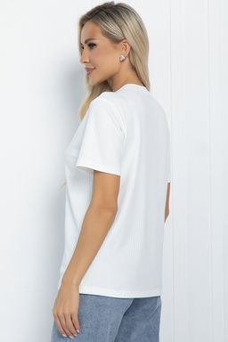 Блуза Роуз (белая) Б11381 - Lt collection фото 2