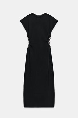 VESTIDO PUNTO CUT OUT BOLAS / Negro - Zara фото 7