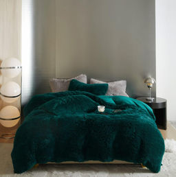 Меховой КПБ Mency Однотонный MMENO001 Евро