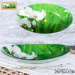 Цена за 1 шт. Блюдо овальное глубокое 25 см / S441210S CC082 GREY /уп 6/36/ цветная коробка