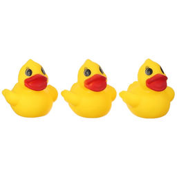 Резиновые игрушки для ванны Крошка Я «Уточки», 6.5 см, с пищалкой, в наборе 3 шт.