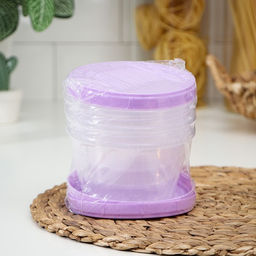 Набор банок для хранения продуктов «Фиджи», 3 шт., 700 мл, пластик, крышки МИКС