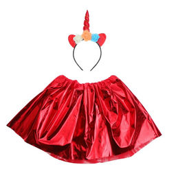 Карнавальный набор Единорог, ободок, юбка, 4-6 лет, цвет красный