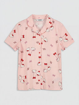 Hello Kitty Bask?l? K?z ?ocuk ?ortlu Pijama Tak?m?