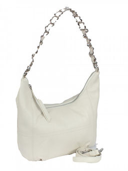 Сумка женская натуральная кожа GU 163-8559, 1отд+карм/пер, плечевой ремень, молочный SALE 264284