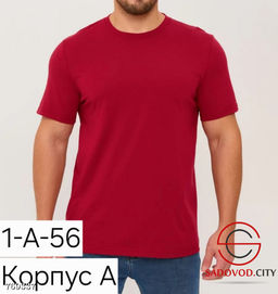 Однотонная футболка мужская