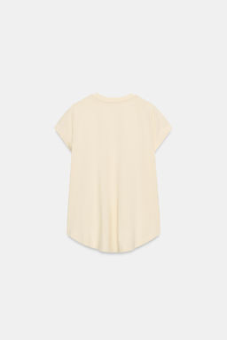 CAMISETA ASIM?TRICA ALGOD?N / Mantequilla - Zara фото 7