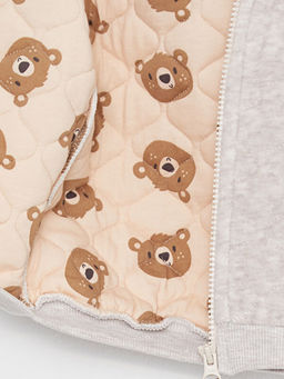 Kap??onlu Uzun Kollu Erkek Bebek Fermuarl? Sweatshirt - Waikiki фото 3