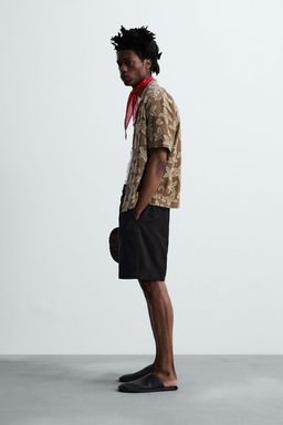 RELAXED FIT BERMUDA SHORTS WITH PLEATS - Zara фото 13