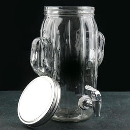 Диспенсер для напитков стеклянный «Тропики», 4 л, 21×22×29 см, цвет прозрачный