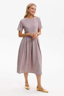 ЕВТ 5053/ретро геометрия платье жен