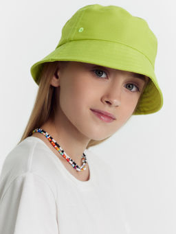 Панама детская для девочек в лаймово-желтом цвете - Mark formelle фото 2