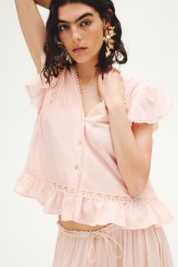 Blusa con inserciones de encaje - H&m фото 8