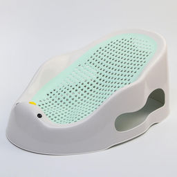 Горка для купания новорожденных Крошка Я, 0-6 мес., р-р 43×30×19 см, белый/мятный