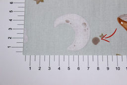 Сатин Лесная детвора цв.серо-фисташковый, СОРТ2, ш.1.61м, хлопок-100%, 120гр/м.кв - Купава фото 5