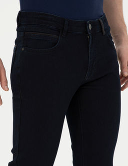 Koyu Lacivert Slim Fit Jean Pantolon