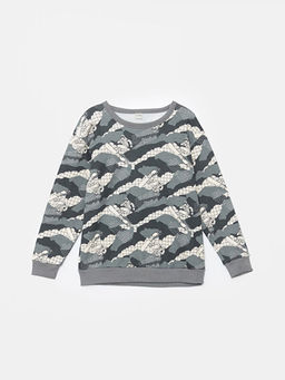 Bisiklet Yaka Bask?l? Erkek ?ocuk E?ofman Tak?m