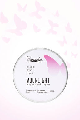 Мерцающий крем с феромоном Eromantica Moonlight с ароматом клубники с шампанским (серебро), 60 мл