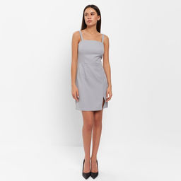 Платье женское короткое MIST: Classic Collection, светло-серое, размер 46