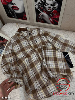 Рубашка женская в клетку