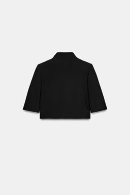 BLAZER CROPPED MANGA CORTA ZW COLLECTION / Negro - Zara фото 8