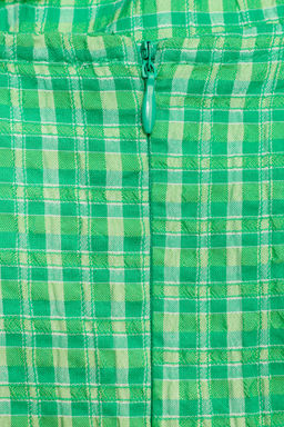 VESTIDO CORTO CUADRO VICHY / Verdes - Zara фото 8