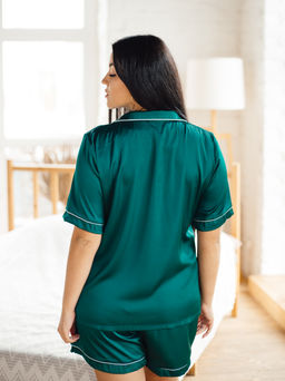 РАСПРОДАЖА Пижама Лолита silk_О16/изумрудный - Ihomelux фото 7