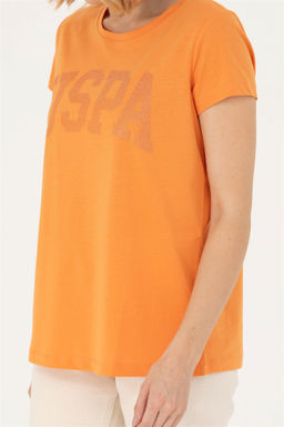 Женская оранжевая базовая футболка - U.s. polo assn фото 13