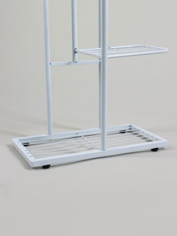 Подставка для цветов Greengo, 8 полок, 43×22×141 см, напольная, металл, белая