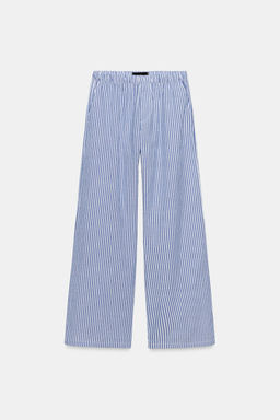 PANTAL?N PIJAMERO RAYAS / Azul / Blanco
