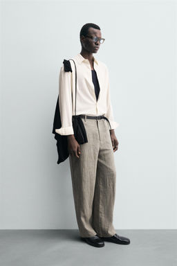 STRIPED COTTON-VISCOSE SHIRT - Zara фото 13