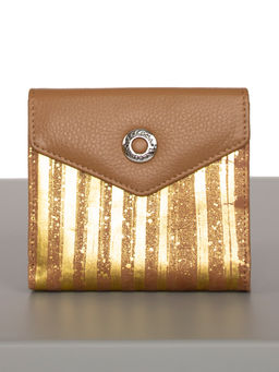 LACCOMA кошелек LA-2080-коричневый-золото натуральная кожа