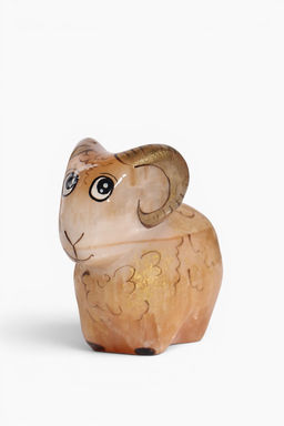 Фигурка «Барашек золотой», 5.5×6.5 см, селенит