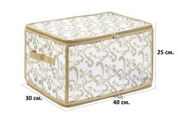 Кофр складной для хранения 40*30*25 см Узор на серебре на молнии, пластик. - Elan gallery фото 5