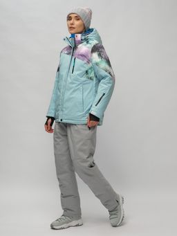 Горнолыжный костюм женский большого размера голубого цвета 02263Gl - Chunmai фото 3