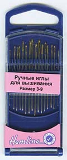 ИГЛЫ С ОСТРЫМ КОНЧИКОМ ДЛЯ ВЫШИВАНИЯ HEMLINE