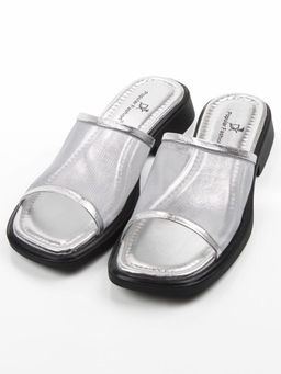 08-B33F-66C GREY/SILVER Босоножки женские (натуральная кожа)