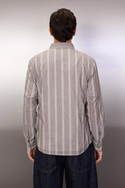 TRENDYOL MAN Beyaz Slim Fit Dugmeli Yaka Ince Cizgili Gomlek TMNSS20GO0092 - Trendyolmilla фото 52