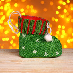 Конфетница Сапожок, полосатый ободок, с бомбошками, вместимость 50 г, цвета МИКС - Страна карнавалия фото 2