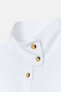 POPLIN SHIRT WITH PUFFBALL HEM - Zara фото 9