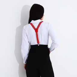 Подтяжки взрослые, ширина 2,5 см, цвет красный/белый - Simaland фото 2