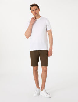 Beyaz Slim Fit Merserize Basic Ti__rt - Pierre cardin фото 4