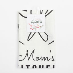 Полотенце Доляна Mom's kitchen 35х60 см, 100% хлопок, вафля 160 г/м2  фото 5