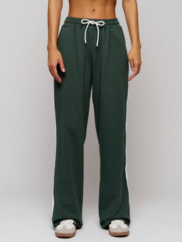 338 Брюки женские с лампасами, темно-зеленый - Knitka wear фото 3