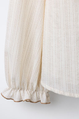 BENSIMON ® X ZARA STRIPED SHIRT WITH RUFFLES  фото 4