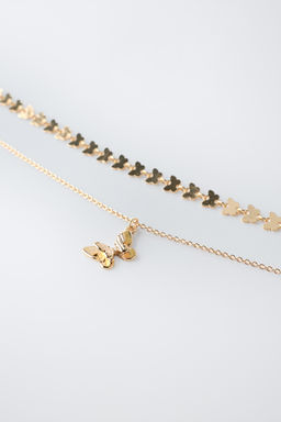 PACK DOS COLLARES MARIPOSAS / Dorado - Zara фото 3